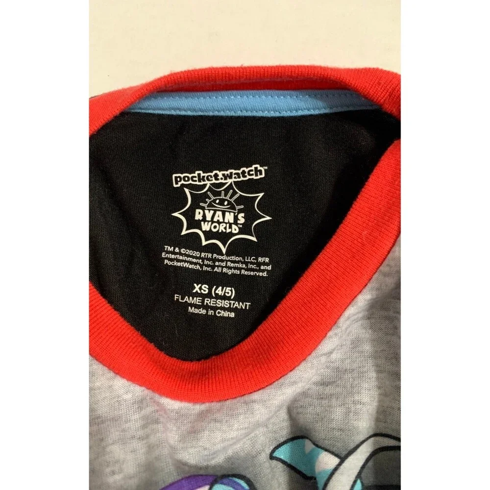 Ryan's World Pajamas. Size XS 4/5.